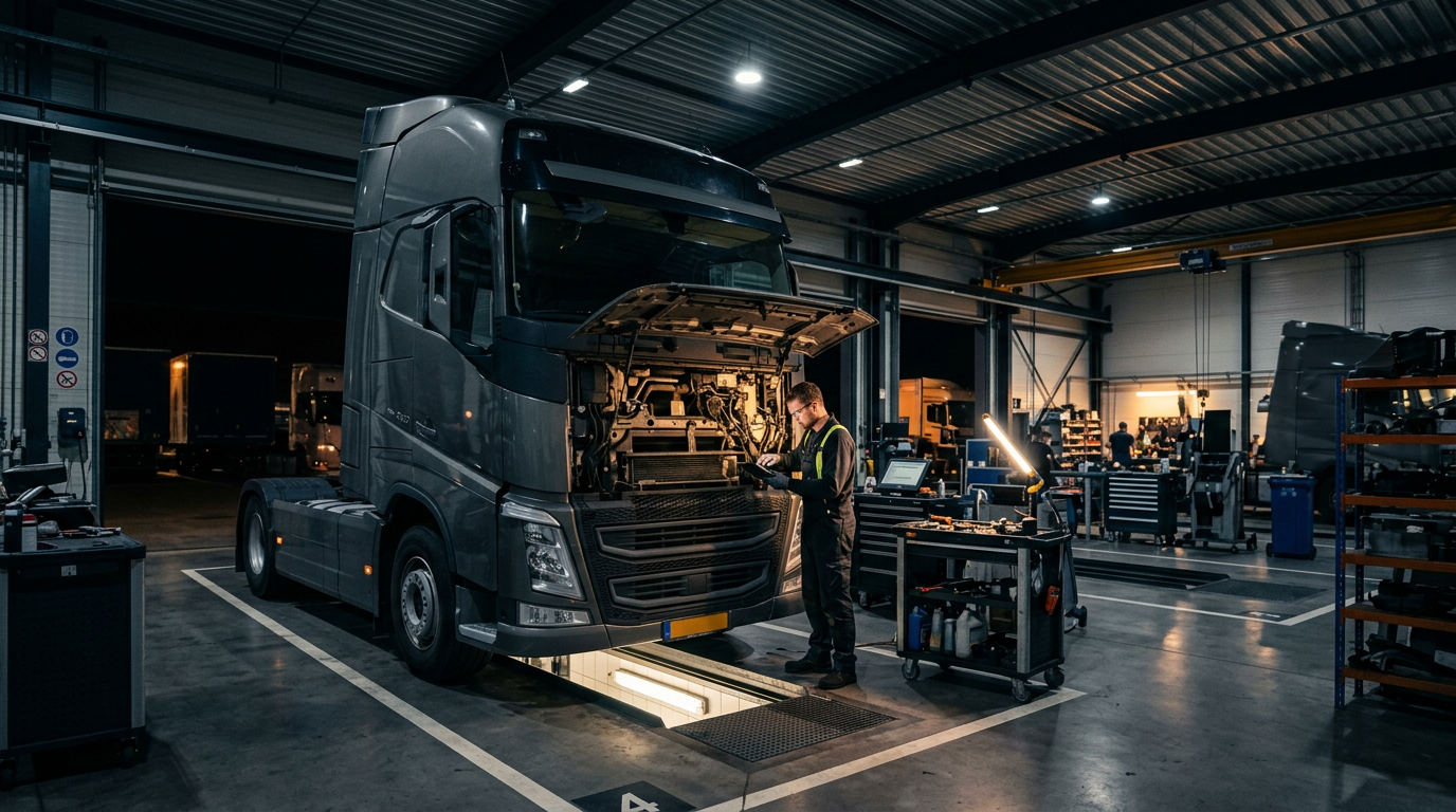 Volvo truck service workshop